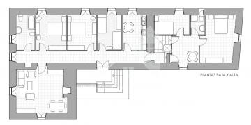 Plano edificacion principal: Planta alta