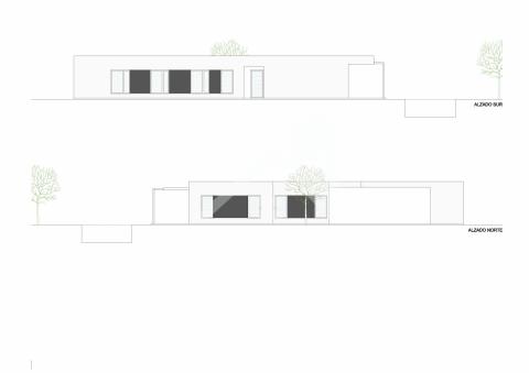 Plano de alzados norte y sur
