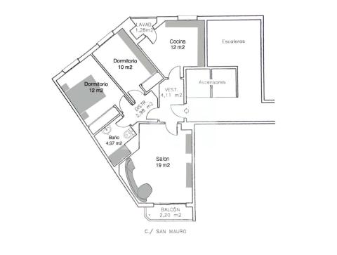 SE VENDE PISO DE DOS HABITACIONES CON TERRAZA EN LA ZONA DEL COLEGIO SAGRADO CORAZÓN CON DOS PLAZAS DE GARAJE Y DOS TRASTEROS